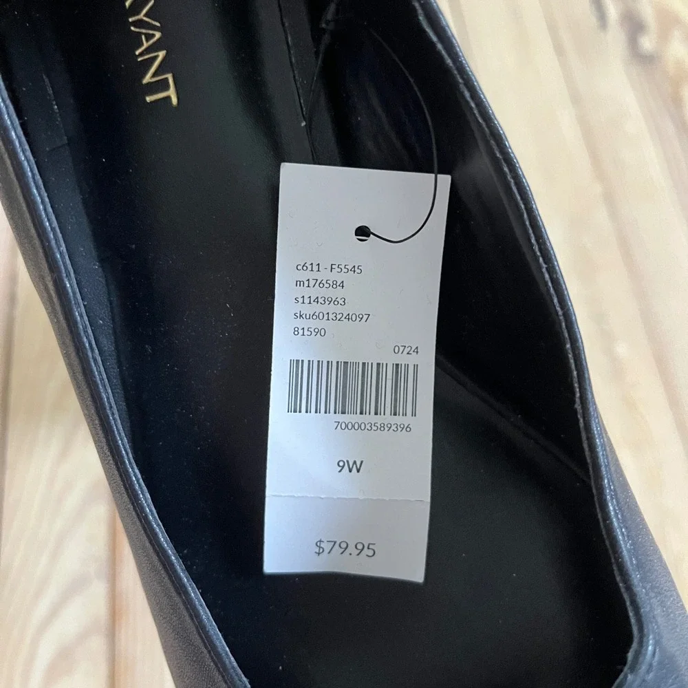 NWT‎ Lane Bryant Dream Cloud Black Pointed Toe Block Heel Neutral Work Pumps 9W